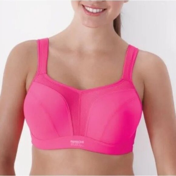 Panache Underwire High Impact Sports Bra Neon Pink 32F